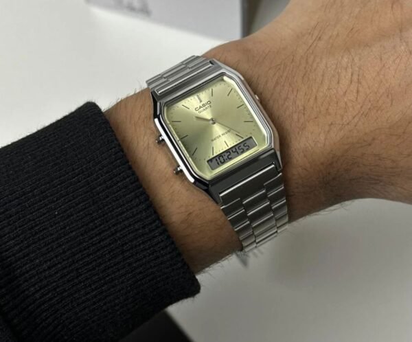 ساعة كاسيو اصدار باللون الليموني ✨